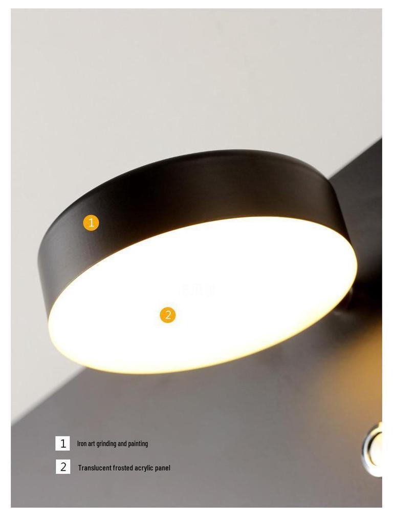 USB Charging LED Wall Lamp: Dimmable Bedroom and Study Light, No Wiring Needed