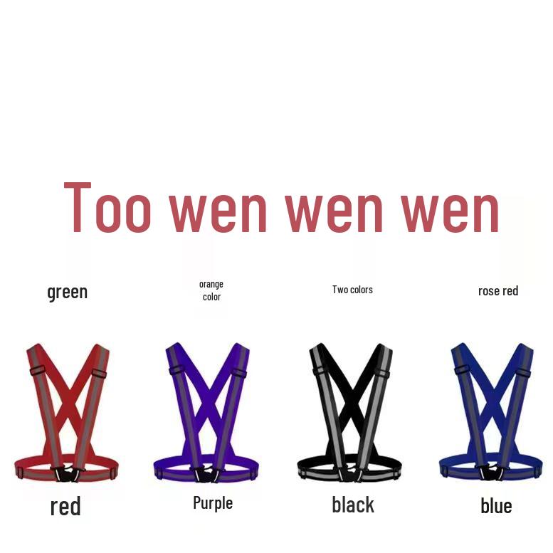 Reflective Night Running & Cycling Safety Vest with Elastic Straps