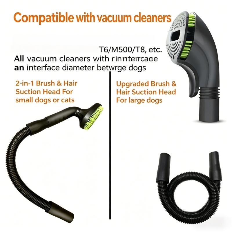 Light Weight Vacuums Cleaner Accessories With Interchangeable Head For Dog Cats Hair Removal On Multiple Surfaces