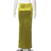 Lato Nowa Linia A Jednolita Elegancka Spódnica Damska Casual Jasna Rozcięcie Slim Fit Długa Spódnica Odzież Damska Vintage Wysoki Stan Vintage Seksowna Spódnica Damska 25717