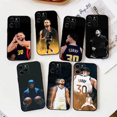 Sports Star S-Stephen C-Curry Phone Case For iPhone 17,16,15,14,13,12,11 Plus,Pro Max,XS,Soft Silicone Black Cover