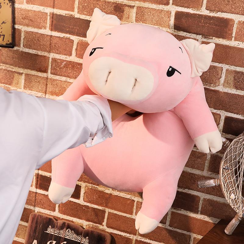 Lovely Soft Down Cotton Pig Plush Doll Stuffed Pink Pig Doll Baby Software Pillow Gift for Girlfriend