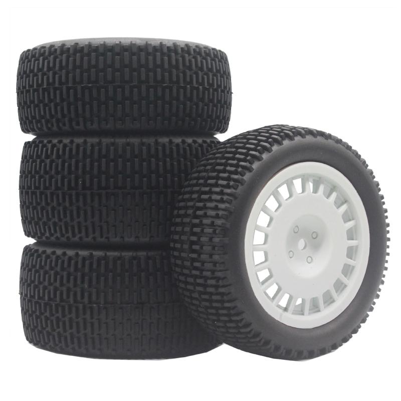 RS Wear-Resistant Off Road Tires Plastic Wheel Rim Rubber Tyre for 1:10 RC Car HSP 94107 94166 94106 94155 Tamiya Wltoys 144001