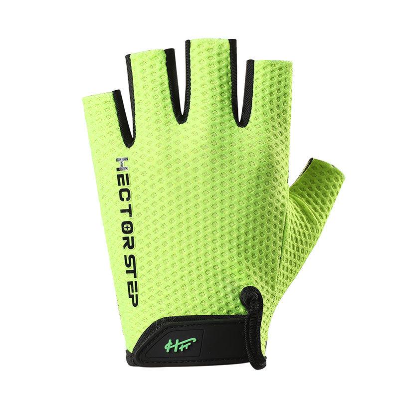 Cycling Gloves Half Finger Shock Absorption Men and Women Road Mountain Bike Short Spring and Summer Anti-slip Fitness Driving Sun Protection Gloves