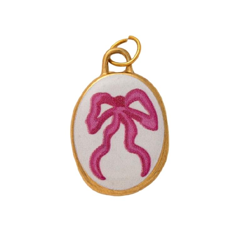 Modern Elliptical Jewelry Component Floral House Print Accessories Stainless Steel Charm for Handmade Enthusiasts