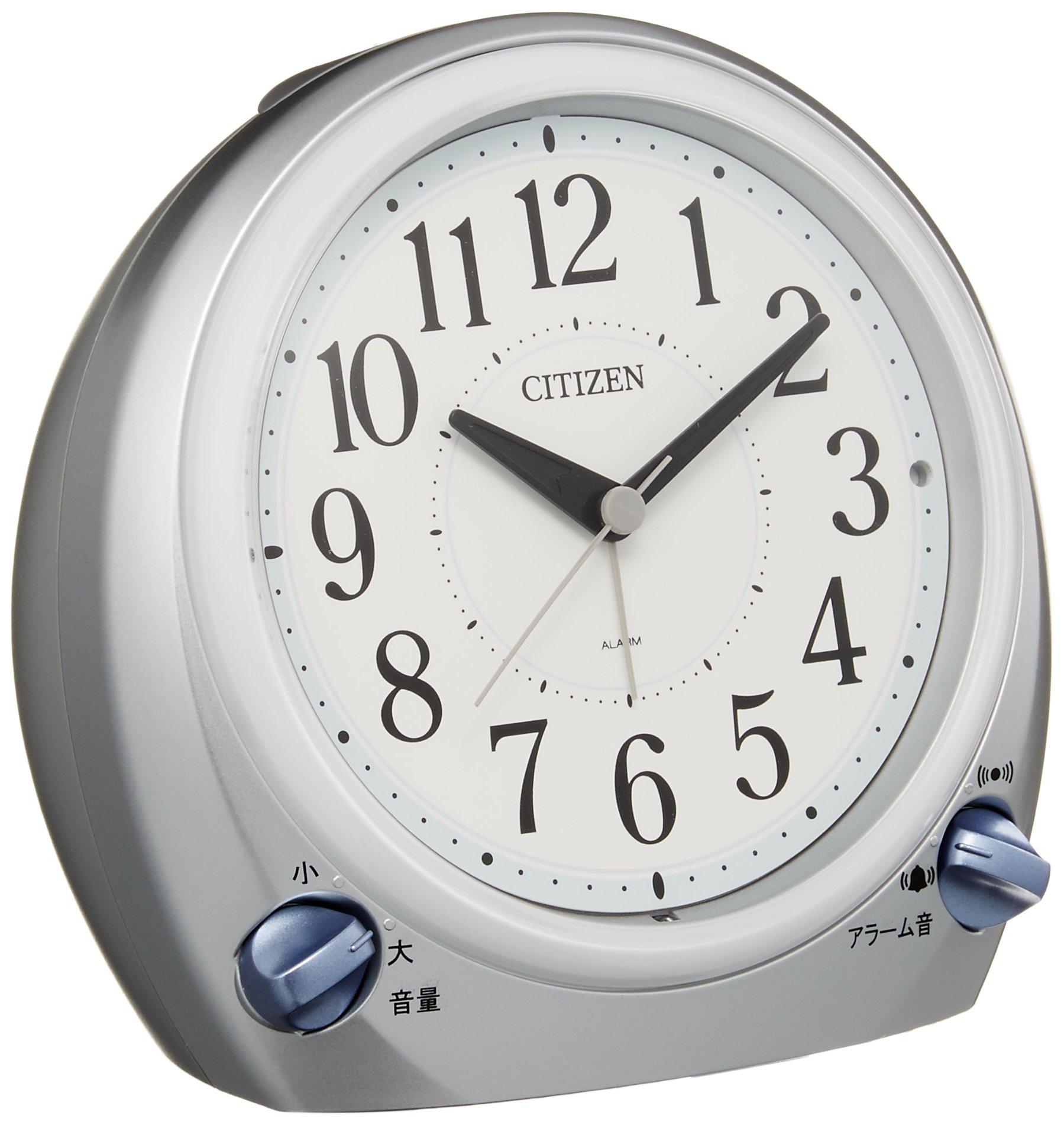 

Citizen Alarm Clock Analog Dual Tone R633F Bell Sound Switching Volume Included Continuous Second Hand Silver CITIZEN Sound/Electronic & 8RA633-N19