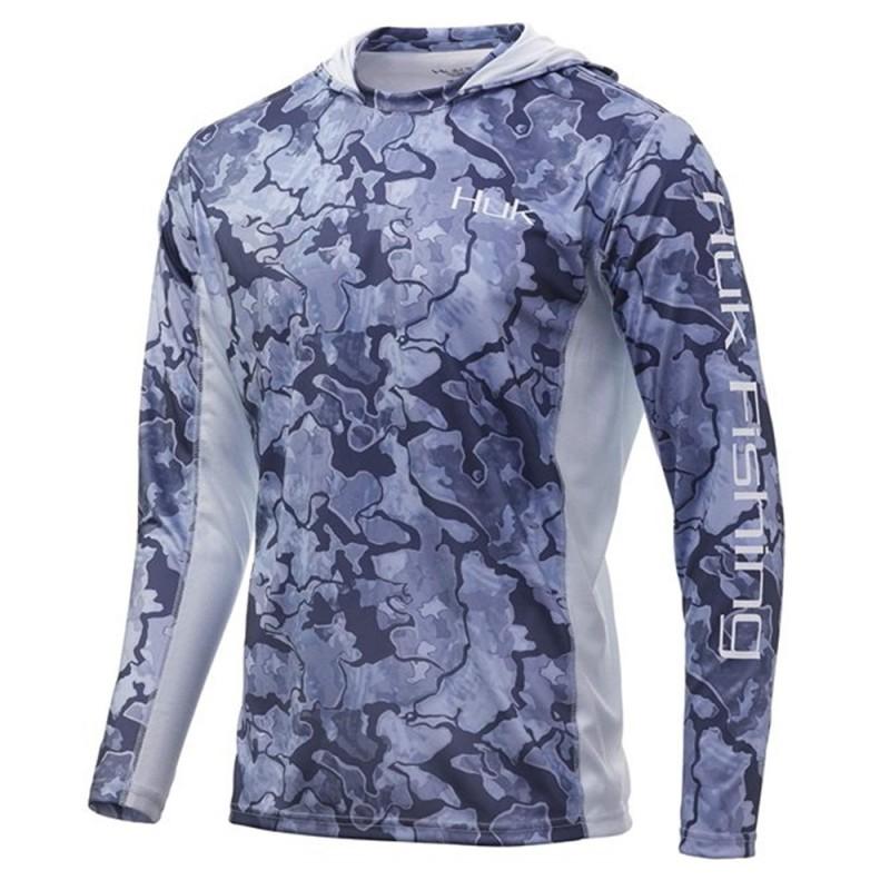 Mens Womens UPF 50 Quick Dry Hooded Fishing Shirt Long Sleeve Sun Protection Outdoor Sport Top