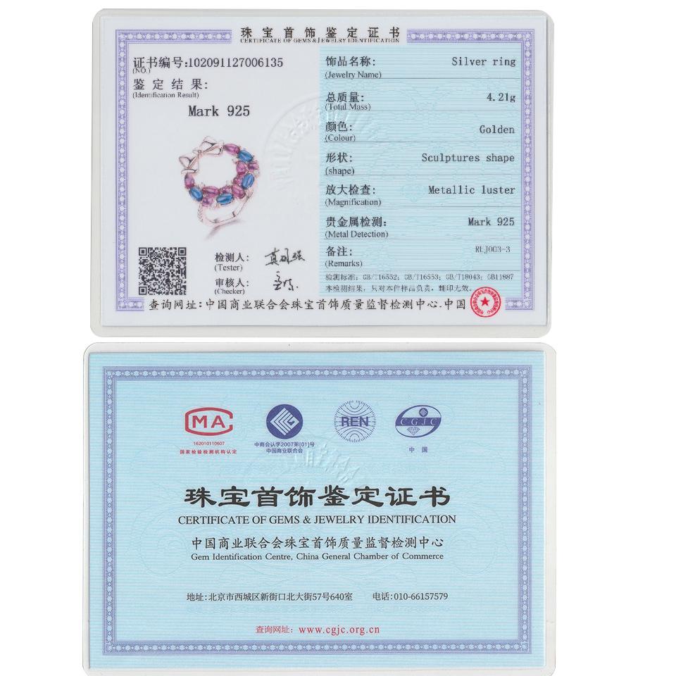 Created Nano Ruby Rose Gold White Zircon 925 Sterling Silver Finger Cute Christmas Rings