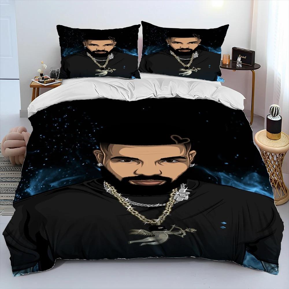 Hip Hop Art Rapper Legend Star Comforter Bedding SetDuvet Cover Bed Set Quilt Cover PillowcaseKing Queen Size Bedding Set Kids