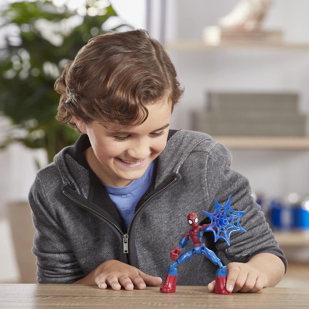 MARVEL Marvel Bend and Flex Series Figure E7686 Authentic with Web Accessory Spider-Man 6-inch Spider-Man