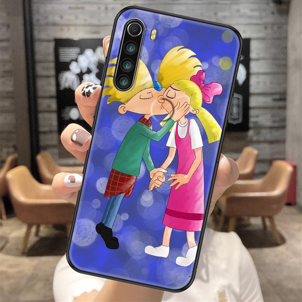 Cartoon Hey Arnold Phone Case For Xiaomi Redmi Note 7 8 9 10 7A 8T 9A 9T 9S 10S Pro black luxury funda soft cover tpu Etui