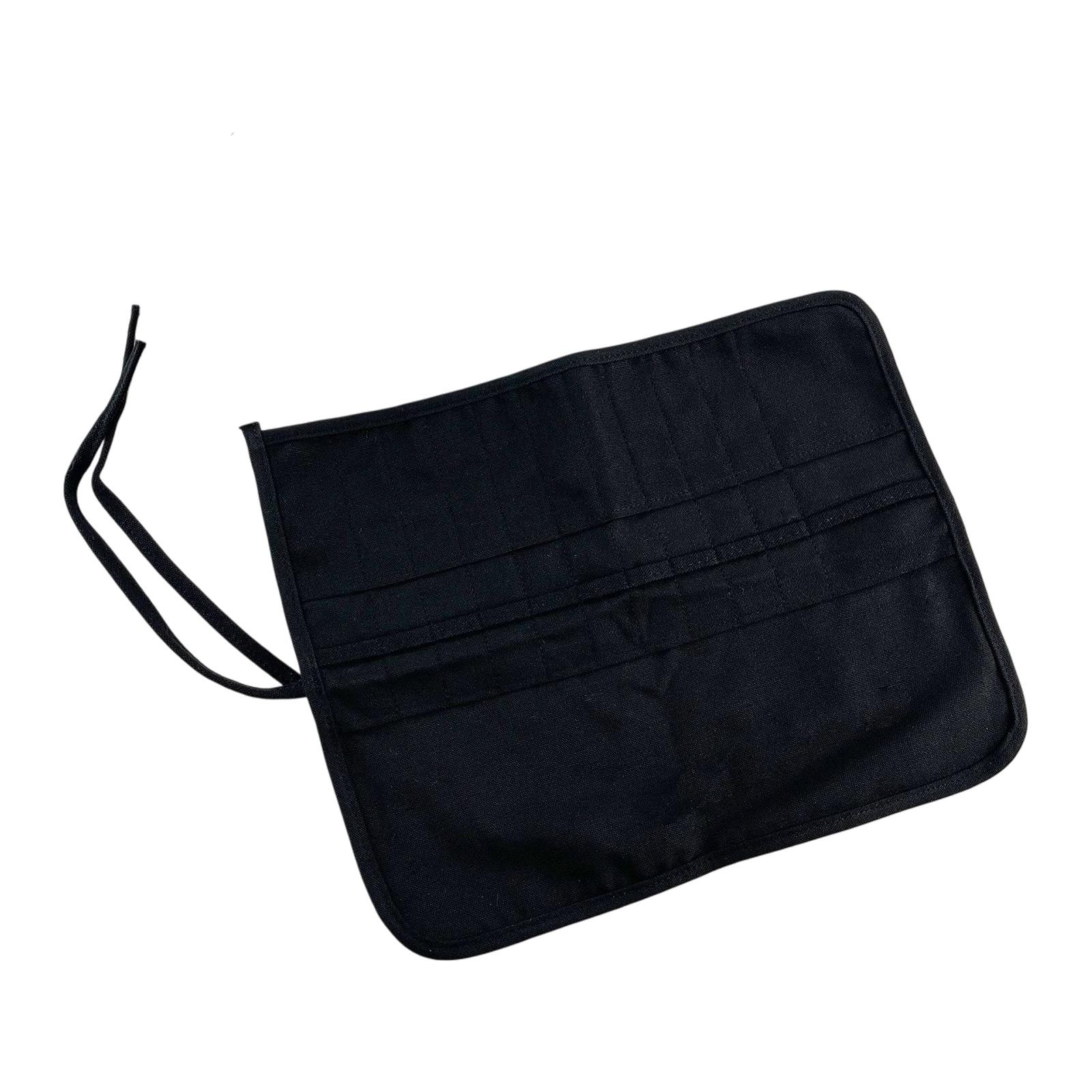 

Painting Brushes Canvas Storage Bag 22 Slots Oil Painting Pen Bag Canvas Large Capacity for Oil Brushes Watercolor for Artist чорний