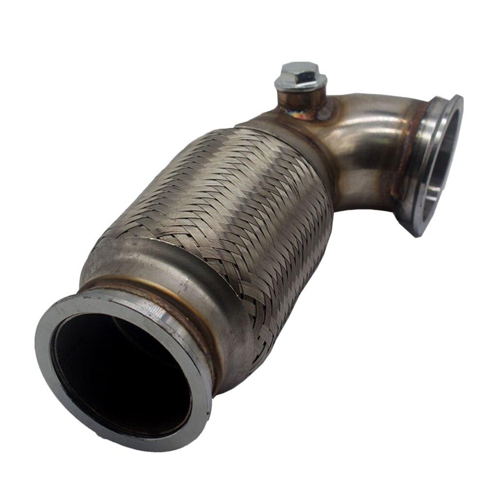 

2.5 63mm V-Band to V Band Downpipe Low Profile 90 Degree with Flex bellow Pipe Stainless Steel 2.5inch as show