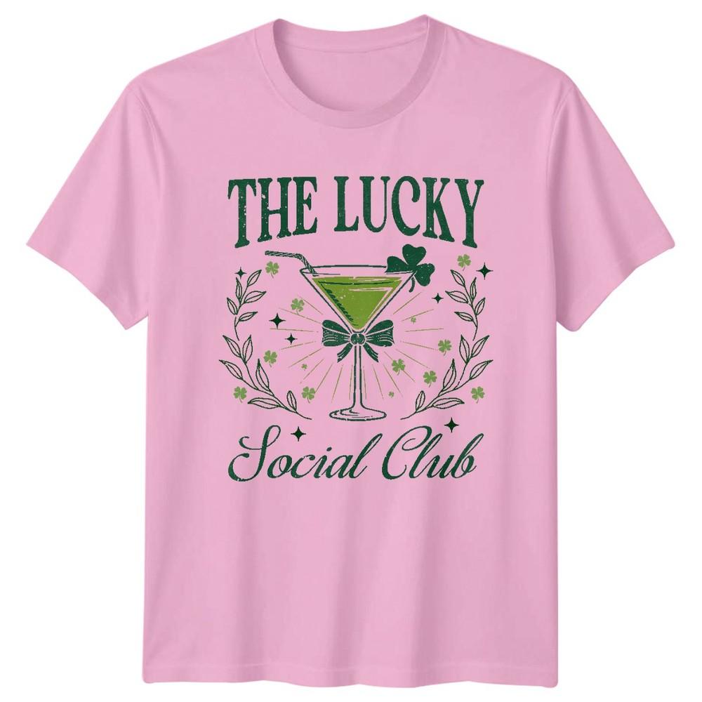 The Lucky Social Club St Patricks Day Holidays Unisexs Unisexs Graphic Tee