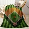 Baseball Field Design Blankets Are Suitable for Living Rooms, Bedrooms, Camping, and Other Places, Making Them an Ideal Choice for Gifts.