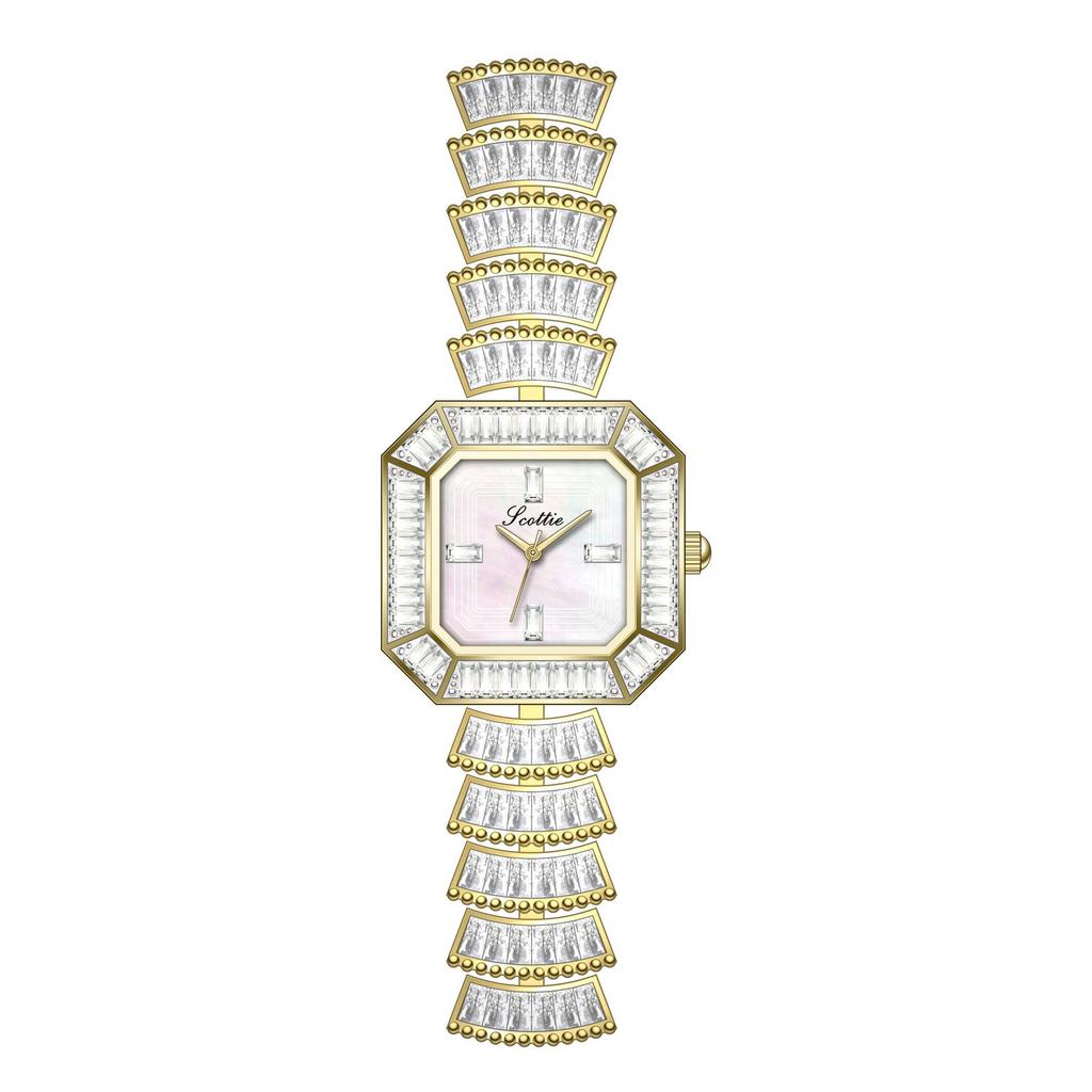 9648 Watch Bracelet Women'S Full Diamond Fritillary Surface High Value Square Women'S Watch