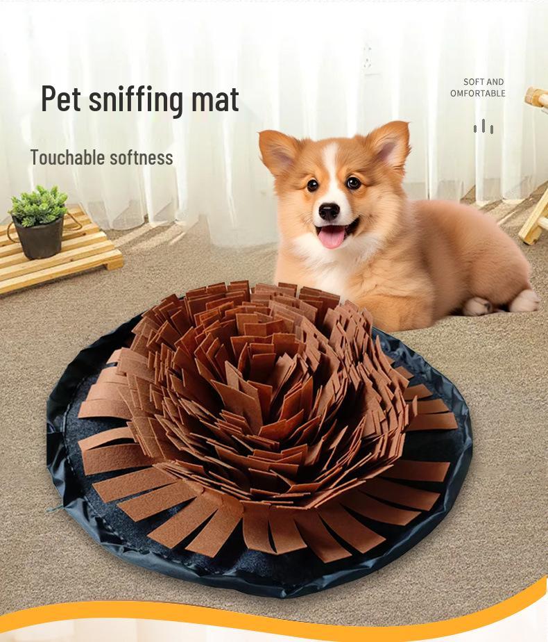 Pet Snuffle Mat: Felt Slow Feeder & Foraging Puzzle for Dogs - Anti-Choke, Boredom Relief, IQ Training Blanket