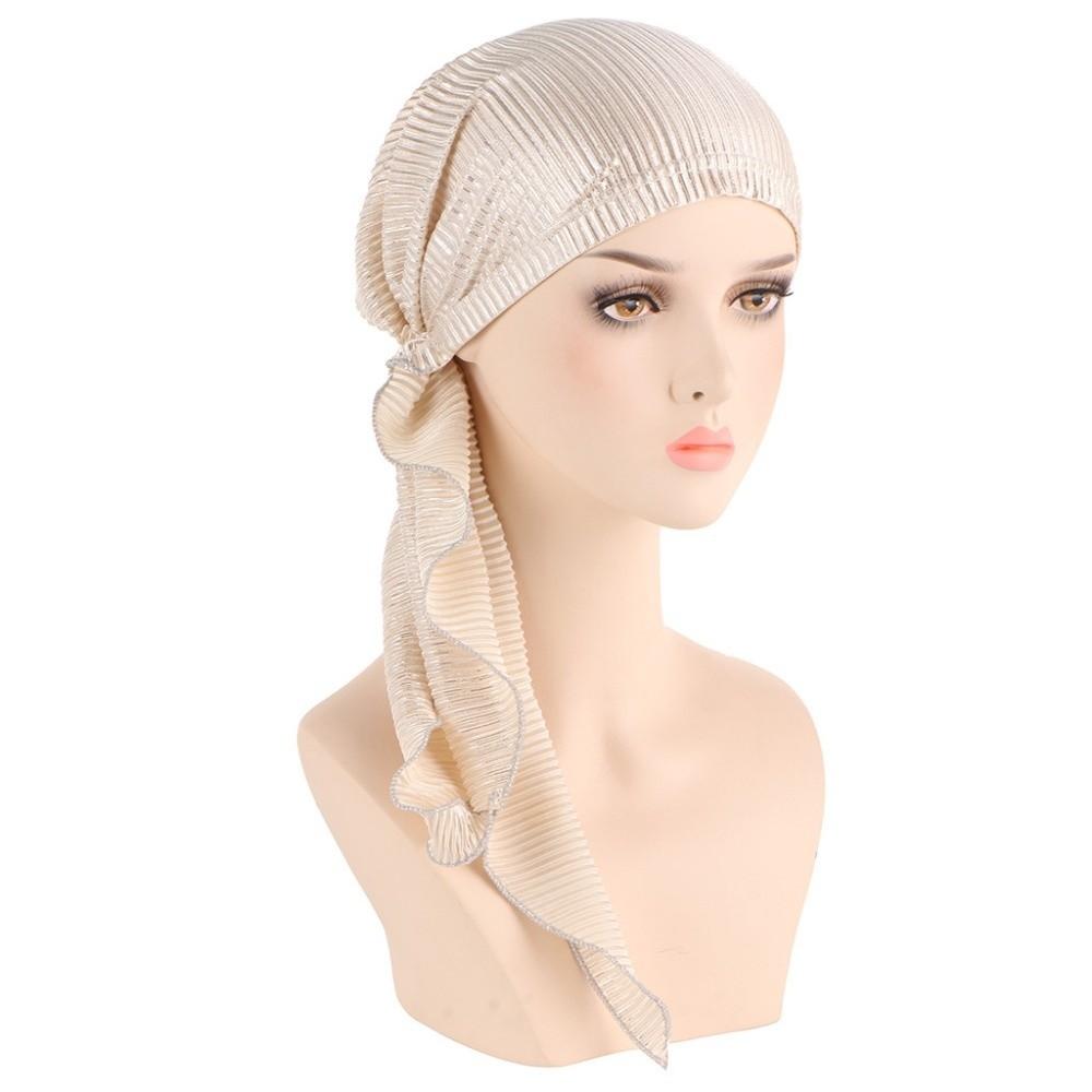 Elastic Cotton Women's Beanie Cap Soft Lady's Muslim Hijab Headscarf Turbantes Caps Muslim Women