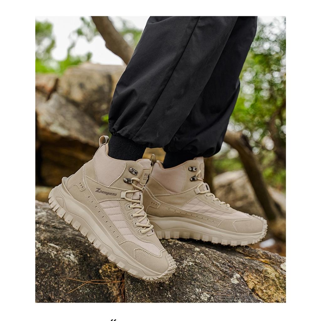 Herbst High Top Übergröße Sport-Wanderstiefel, Bequeme Dicksohlige Leichte Lässige Wanderschuhe, Täglicher Outdoor-Sport, Wandern und Reisen
