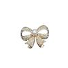 High-End Retro Clothing Brooch: Ruffled Bow Pearl Pin Accessory