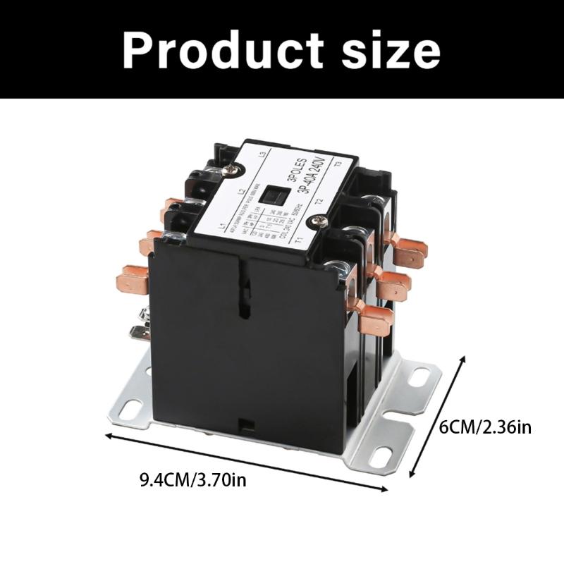 3P 40A 220V Contactor Strong 24VAC Coils Strong Brass Contacts Industrial Power Relays for HVAC Systems