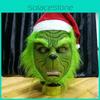 Masca Rascal Green Monster The Grinch cu Pălărie de Crăciun Pentru Distracție Cosplay Adult