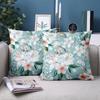 1 Pieces Floral Printed Light Blue Throw Pillow Covers Polyester pillowcase, sofa decorative cushion cov Headboard Pillow