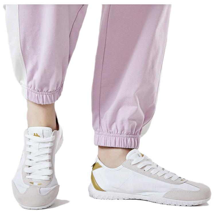 Kappa Fabric Synthetic Leather Round Toe Lace-Up Sports Slip-Resistant Durable Low-Top Casual Shoes Unisex casual shoes White Platinum K0DX5BB02-012B