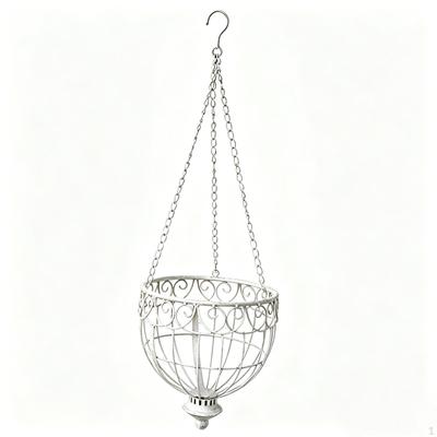 Decorative Hanging Planter, Wire Plant Basket, Ideal for Indoors, Country Houses, Patios, Gardens