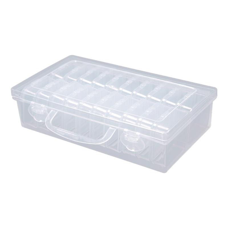 Clear Stackable Craft Box Set 20 Pack Lid Container for Beads Organization Jewelry Making Tackle Small Parts Storage