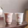 Household Handmade Mud Painting Pile Flower Kung Fu Teacup Household High-end Master Teacup Gift Box Set Tea Cup