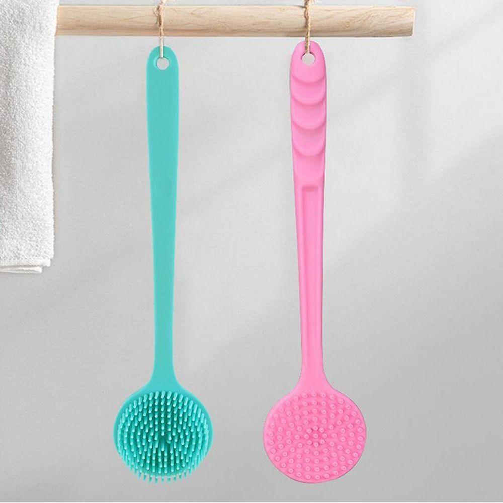 Exfoliating Shower Brush Long Handle Back Scrubber New Double-Sided Bath Brush  Women