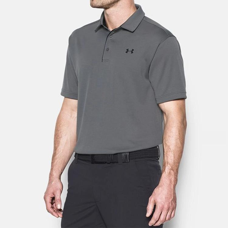 Under Armour Golf Sports Casual Short Sleeve Polo Shirt Men Tops Grey 1290140-040
