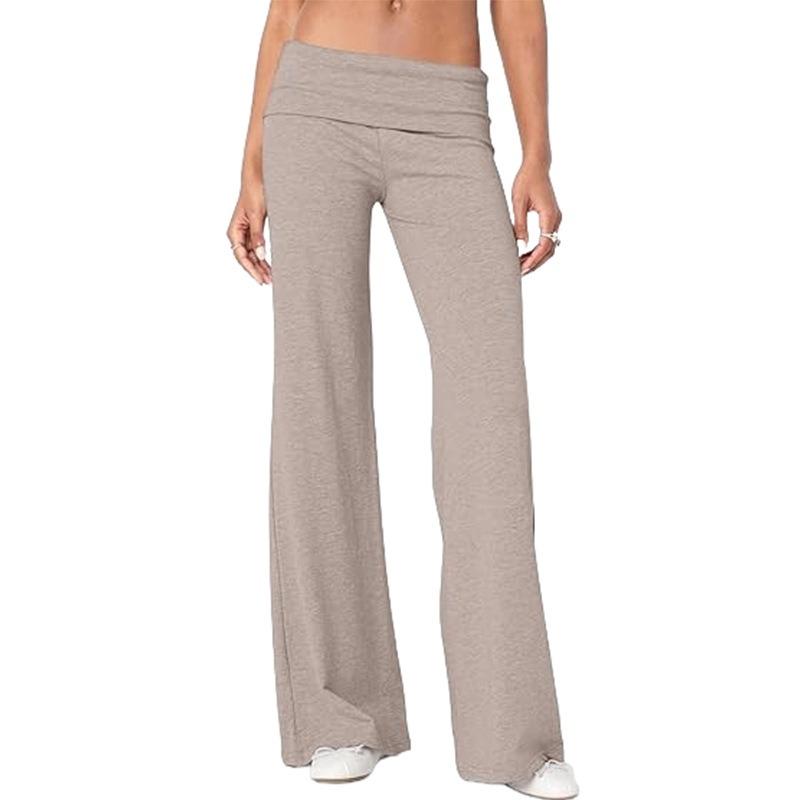 Women Casual Flared Yoga Pants Comfortable Sports Workout Long Trousers
