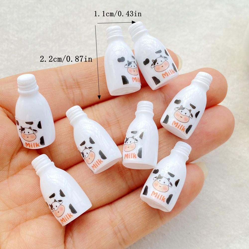 

10PCS Cute white cartoon 3D milk beverage bottle for Scrapbooking, Wedding Decor & DIY Jewelry Making Accessories