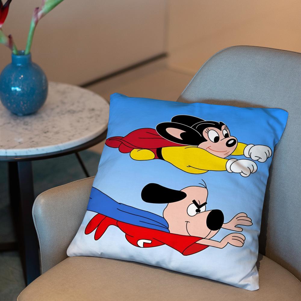 The Mighty Mouse Playhouse Cushion Cover 2-in-1 Reversible Plush Pillow Cover | Car/Sofa/Bed | Perfect Gift