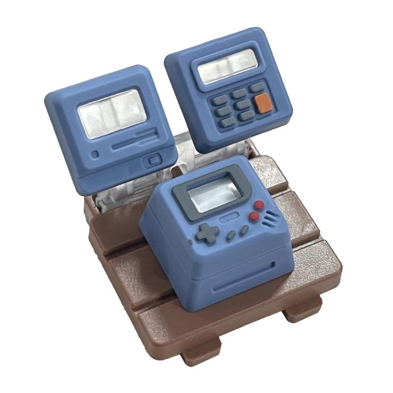 Classical Retro Keycaps Durability ABS with Modern Translucent for Personalizing Computer Users and Gaming Enhancement 1 синий