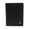Montblanc Portacarte Pieghevole Lucido in Pelle di Mucca con Logo Aziendale Porta Carte da Uomo Nero 38061