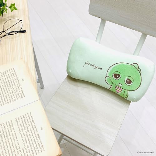 MORIPiLO Memory Foam Cushion Lumbar Pillow - Gachapin & Mukku (Gachapin Mini Relax Pillow) - Soft and Gentle On Skin - Plush Toy - Nap Pillow - Green