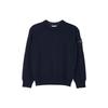 Sweater Kids Round Neck Pullover Solid Color Long Sleeve Navy Blue Kids Sweater 7716515A2-V0020