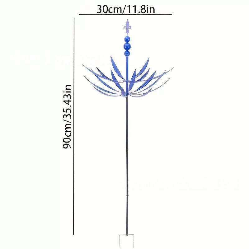 Zewnętrzna Żelazna Sztuka Obracający Się Wiatrak Żyroskopowy Młyn Wiatrowy