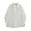 Damen Weiß Oversized Langarm Hemd Lässig Knopfleiste Locker Bluse