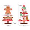 Desktop Christmas Tree Santa Claus Faceless Doll Gingerbread Man Wooden Christmas Signs Plaque Christmas Decoration Kids Gift