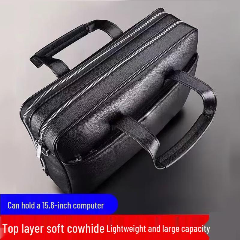 Naixi Men s Leather Business Laptop Briefcase