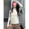 Lightweight Down Jacket Women's Short Zip-Up Puffer Coat for Fitness Running Casual