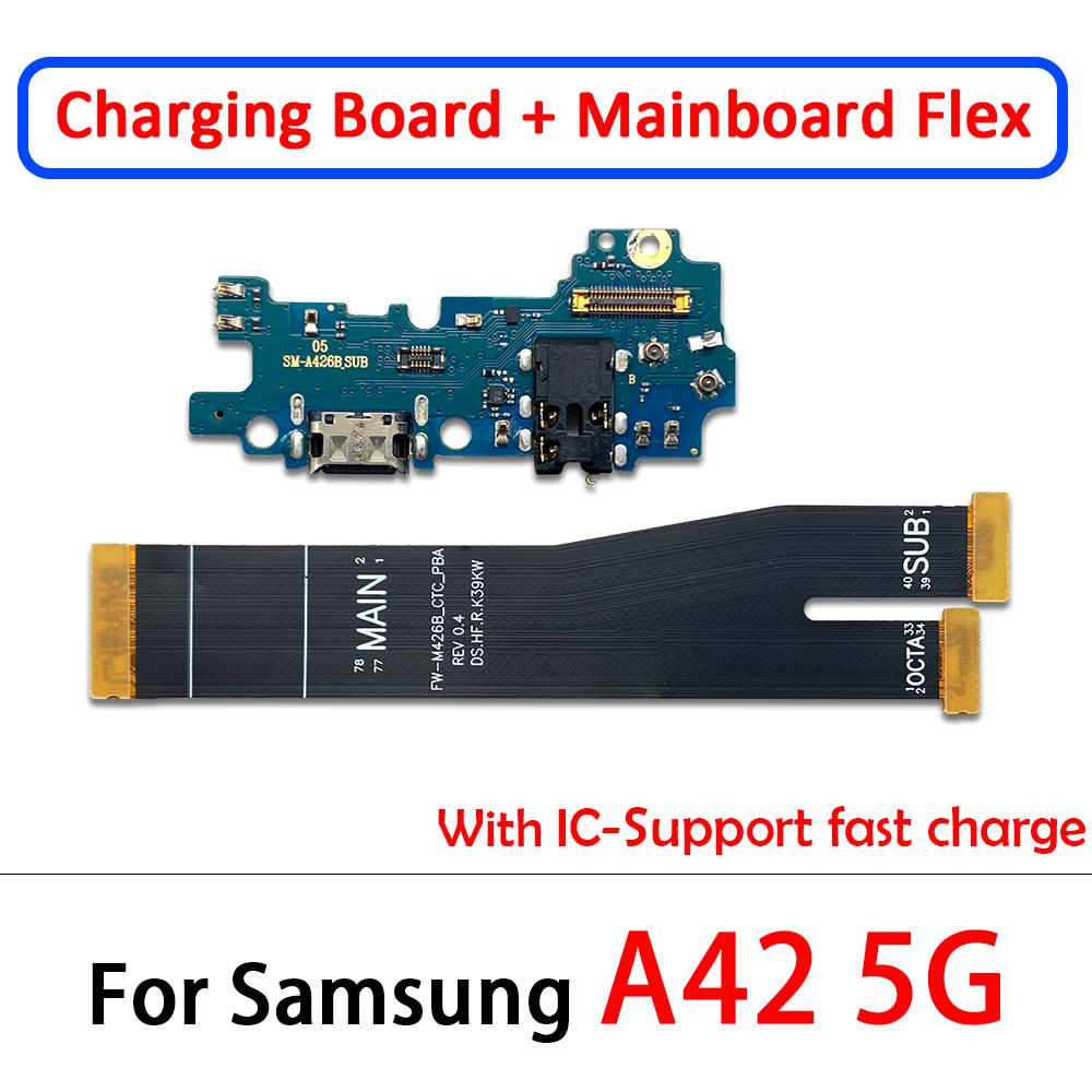 NEW Tested USB Charging Port Dock Charger Plug Connector Board Main Motherboard Flex Cable Parts For Samsung A22 A32 4G A42 5G