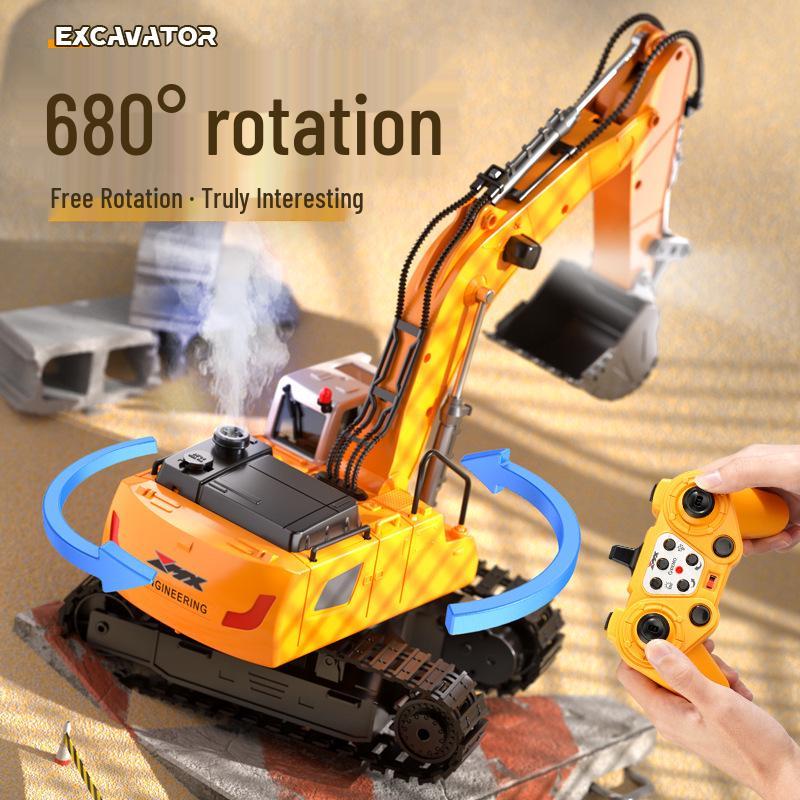 Large Remote Control Alloy Excavator Toy for Kids