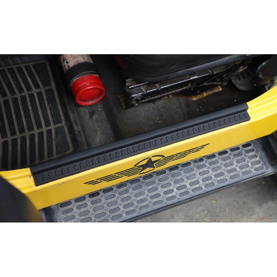 Rubber Car Door Sill Scuff Plate Pedal Entry Guard Protector Cover for Jeep Wrangler TJ 1997-2006 Interior Mouldings