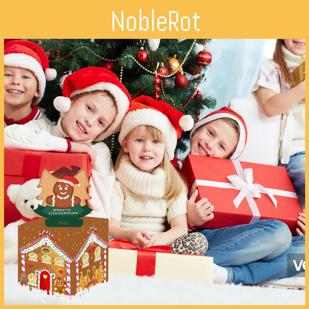 Gingerbread House Man Pattern Paper Money Box Christmas Theme Party Decor Props