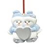 Cartoon Snowman Hanging Ornaments Resin Love DIY Christmas Pendants with Hannging Rope Decorative Snowman Car Pendant